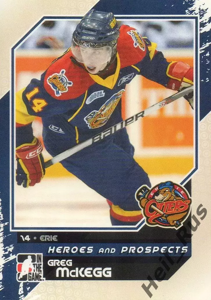 Хоккей. Карточка Greg McKegg/Грег Маккегг (Эри Оттерз, Драконы) CHL, НХЛ/NHL/КХЛ