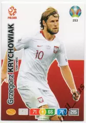 Футбол Карточка Гжегож Крыховяк Польша/Локомотив Москва/Краснодар Euro/Евро 2020