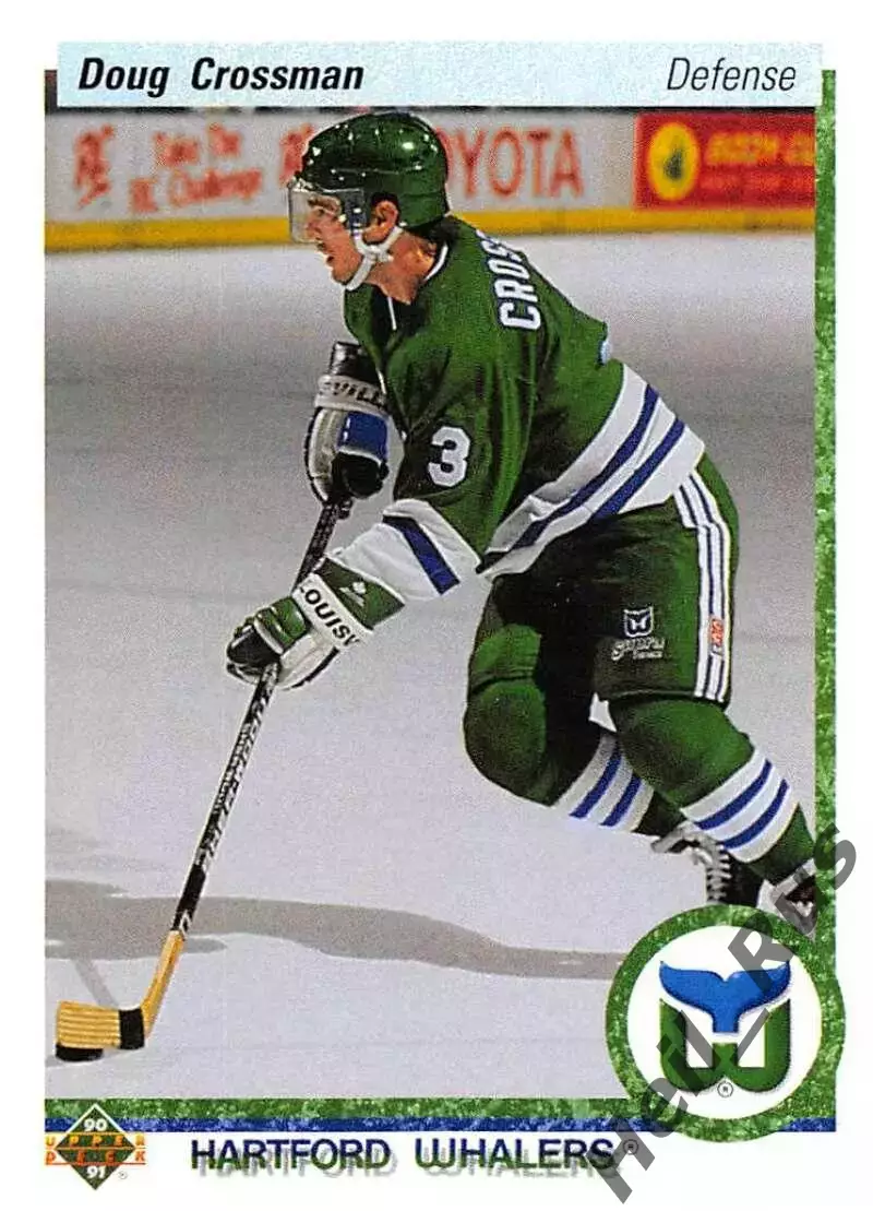 Хоккей. Карточка Doug Crossman/Дуг Кроссман (Hartford Whalers/Хартфорд) НХЛ/NHL