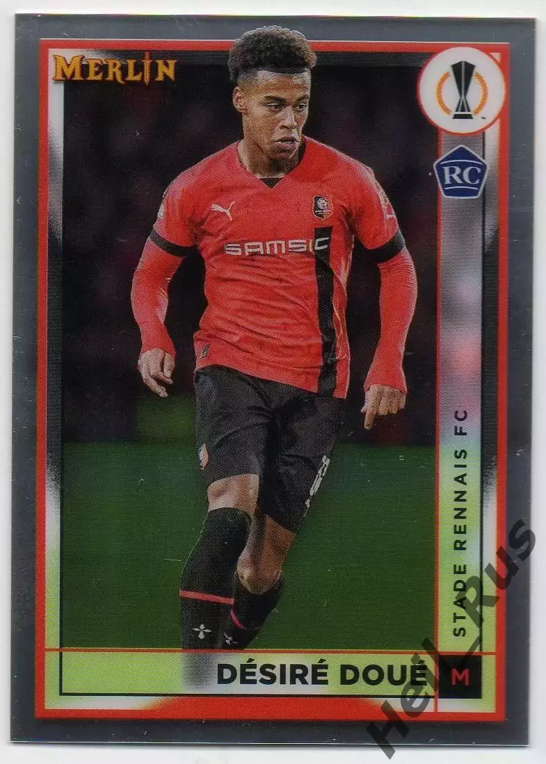 Футбол. Карточка Desire Doue/Дезире Дуэ Ренн/Пари Сен-Жермен Лига Европы 2022-23