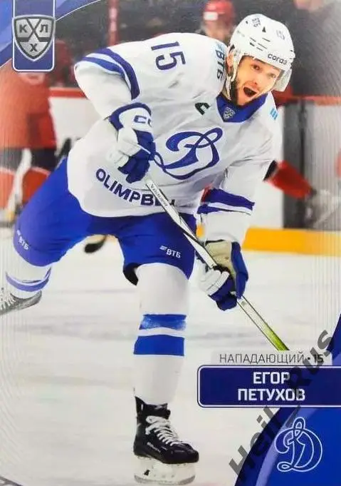 Хоккей. Карточка Егор Петухов (Динамо Москва) КХЛ/KHL сезон 2023/24 SeReal