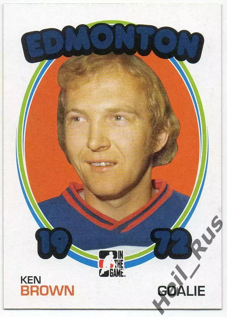 Карточка Ken Brown/Кен Браун (Edmonton Oilers/Эдмонтон Ойлерз) WHA/ВХА, NHL/НХЛ