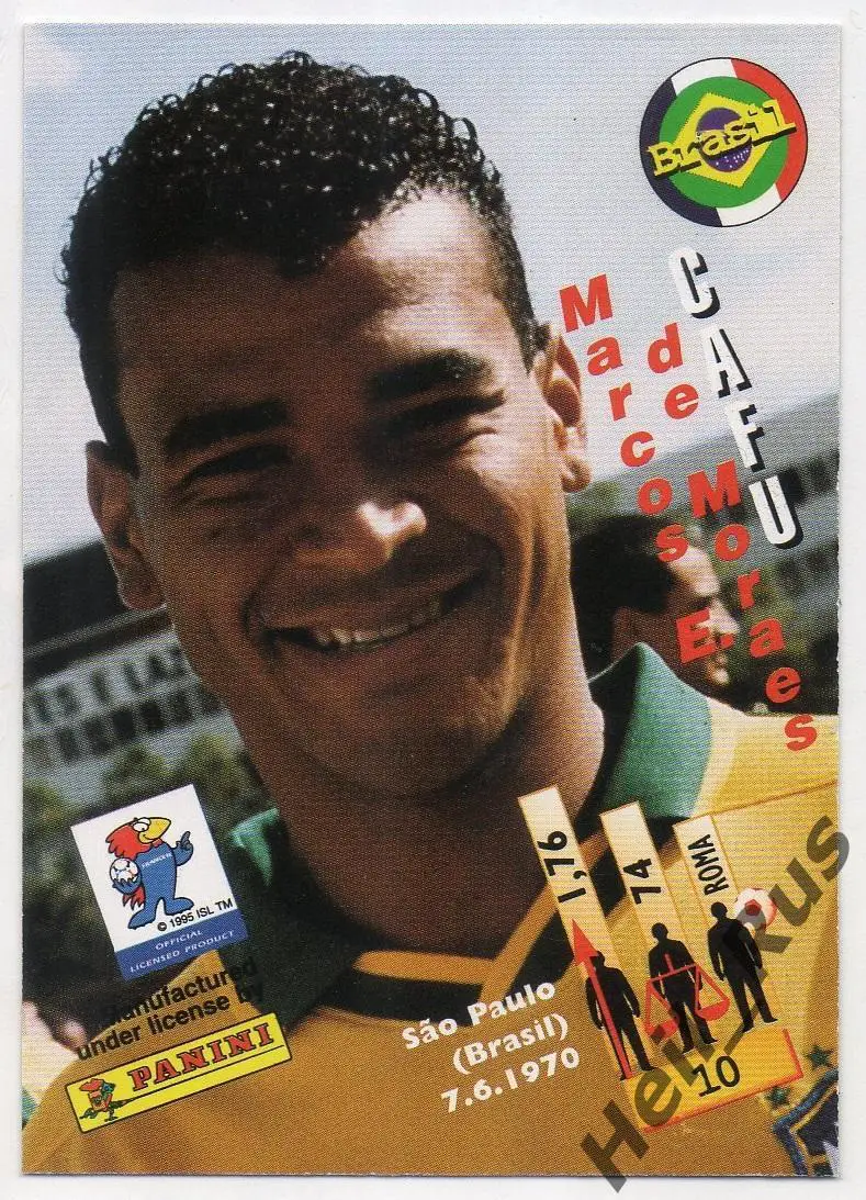 Футбол. Карточка Cafu/Кафу (Бразилия, Рома/Милан/Палмейрас) Чемпионат Мира 1998 1