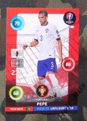 Футбол. Карточка Pepe/Пепе Португалия/Реал Мадрид/Бешикташ Euro/Евро 2016 Panini