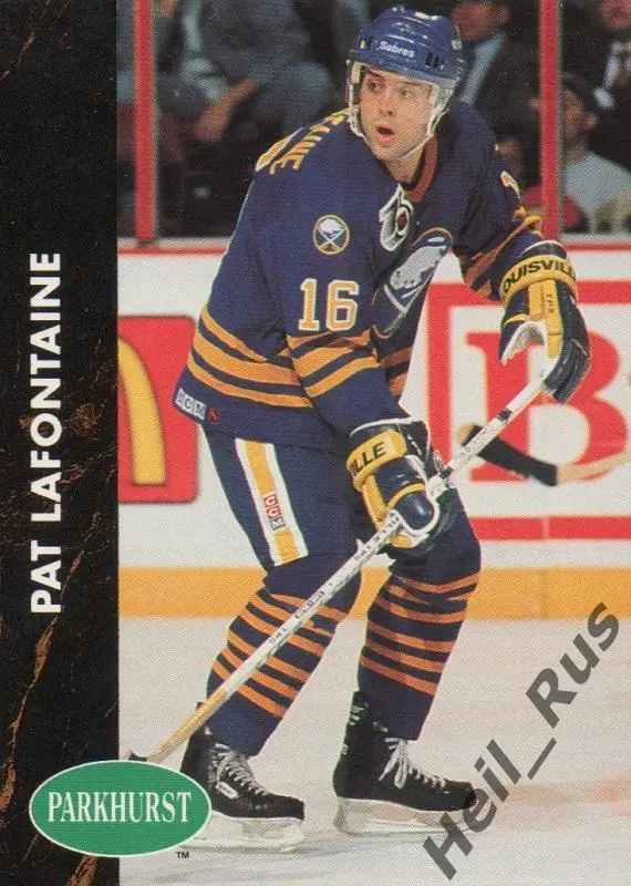 Хоккей; Карточка Pat LaFontaine / Пэт Лафонтейн (Buffalo Sabres/Баффало) НХЛ/NHL