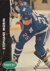 Хоккей. Карточка Stephane Morin/Стефан Морин (Quebec Nordiques / Квебек) НХЛ/NHL