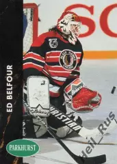 Хоккей; Карточка Ed Belfour / Эд Бельфор (Chicago Blackhawks / Чикаго) НХЛ/NHL
