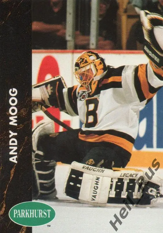 Хоккей; Карточка Andy Moog / Энди Муг (Boston Bruins / Бостон Брюинз) НХЛ / NHL