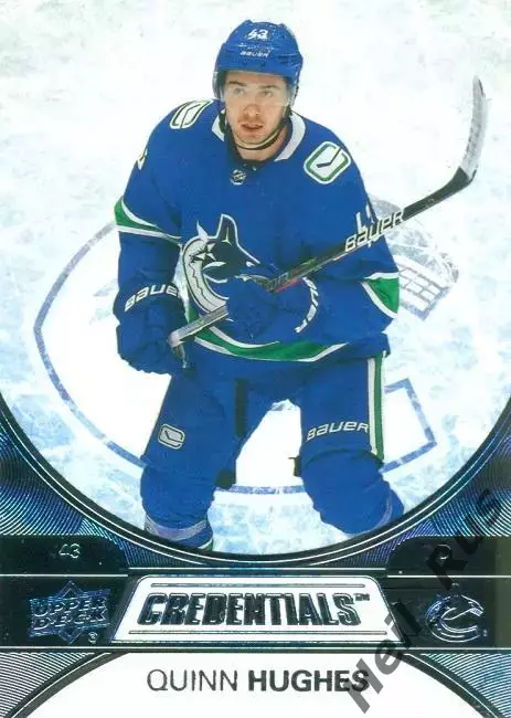 Карточка Quinn Hughes / Куинн Хьюз (Vancouver Canucks/Ванкувер Кэнакс) НХЛ/NHL