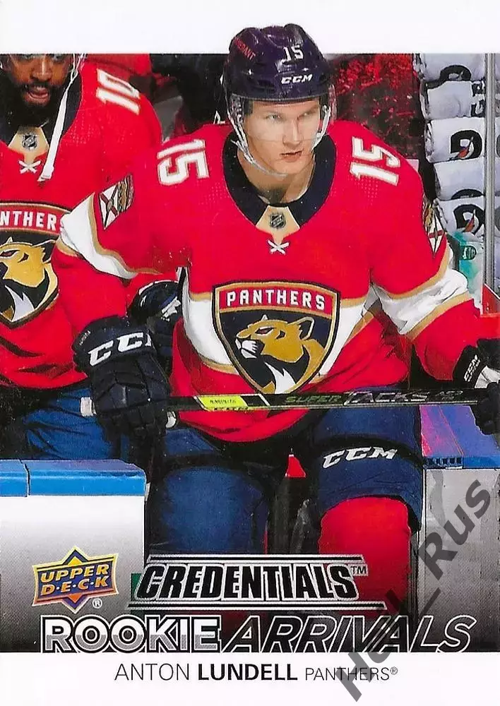 Карточка Anton Lundell/Антон Лунделль (Florida Panthers/Флорида Пантерз) НХЛ/NHL