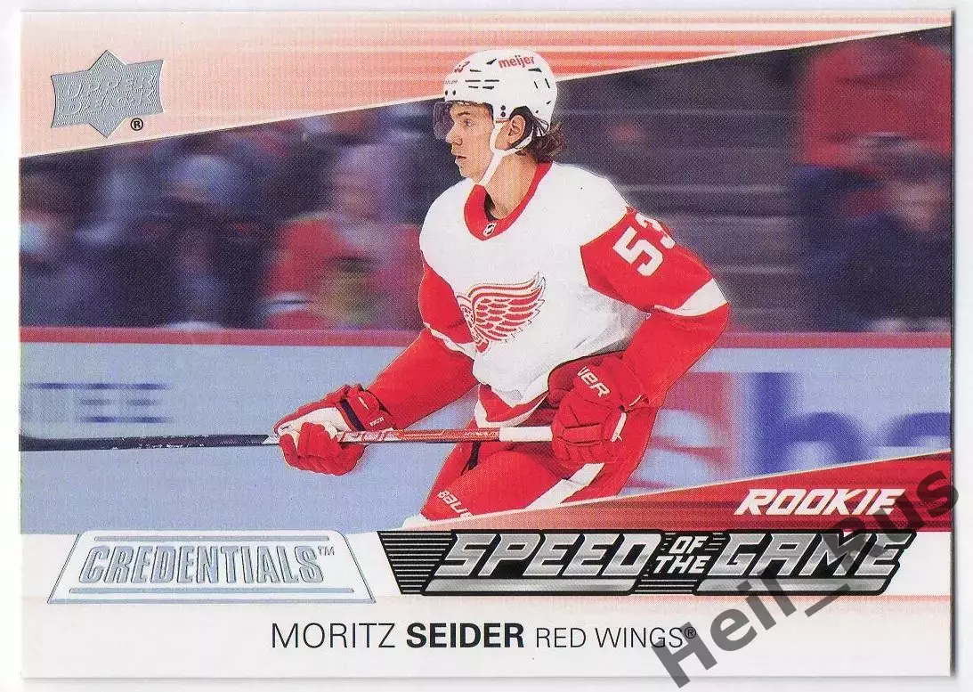 Карточка Moritz Seider/Мориц Зайдер Detroit Red Wings/Детройт Ред Уингз NHL/НХЛ
