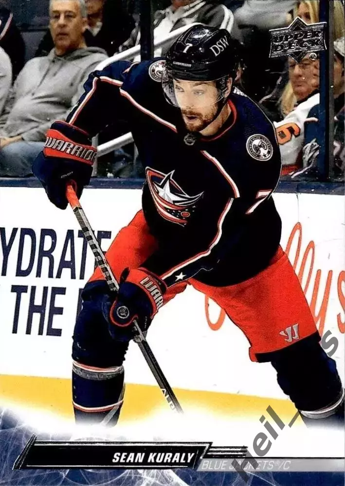 Хоккей. Карточка Sean Kuraly/Шон Курали (Columbus Blue Jackets/Коламбус) НХЛ/NHL