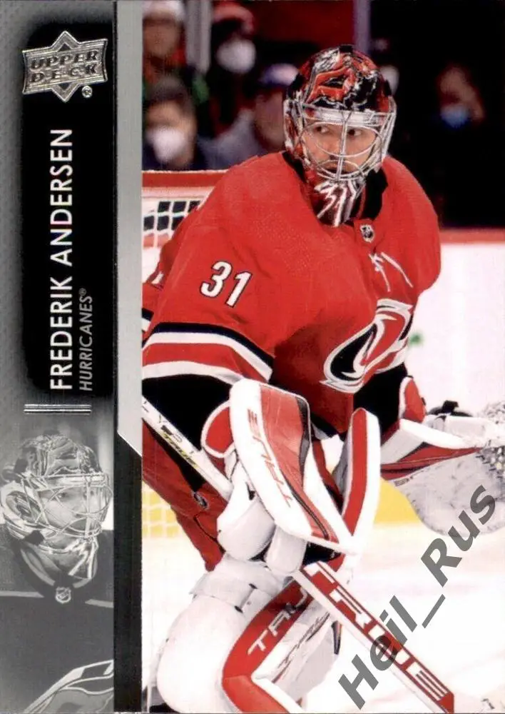 Хоккей. Карточка Andersen/Фредерик Андерсен Carolina Hurricanes/Каролина НХЛ/NHL
