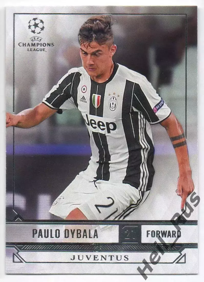 Футбол Карточка Пауло Дибала Ювентус, Палермо, Рома Лига Чемпионов 2016-17 TOPPS