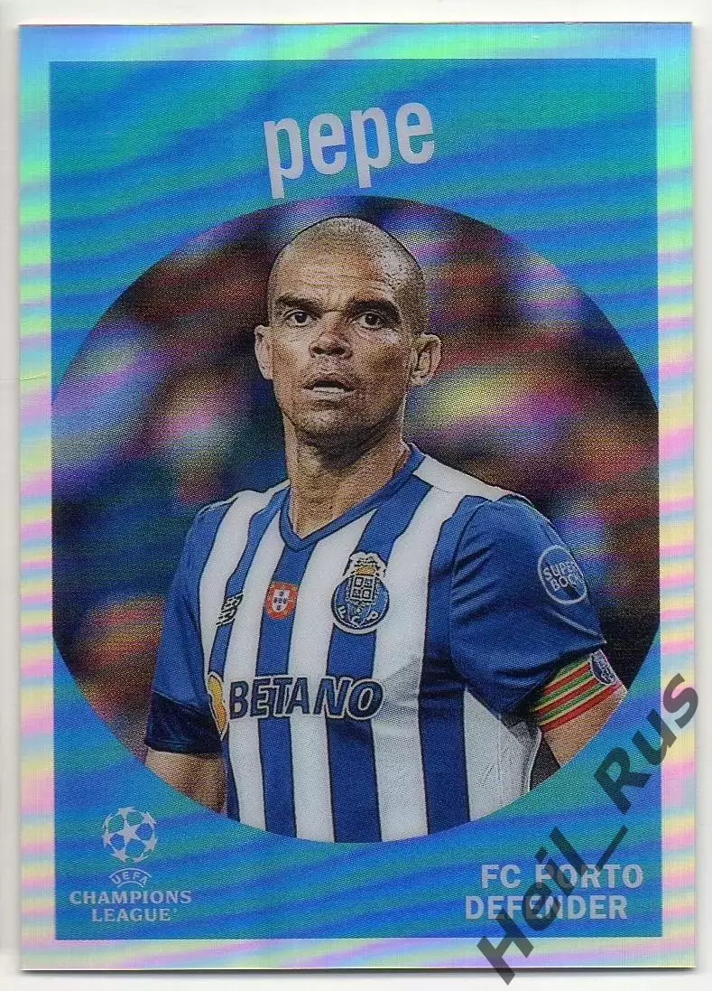 Футбол. Карточка Pepe/Пепе (Порту, Реал Мадрид, Бешикташ) Лига Чемпионов 2022-23