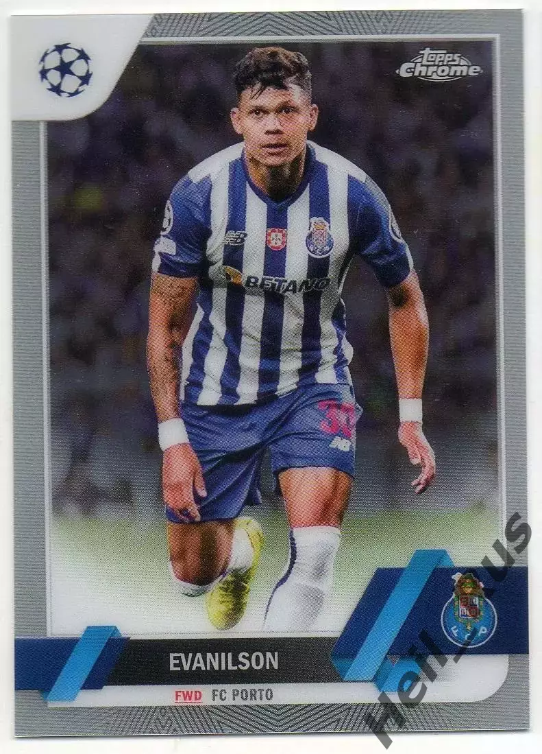Футбол. Карточка Evanilson/Эванилсон Порту, Борнмут Лига Чемпионов 2022-23 TOPPS
