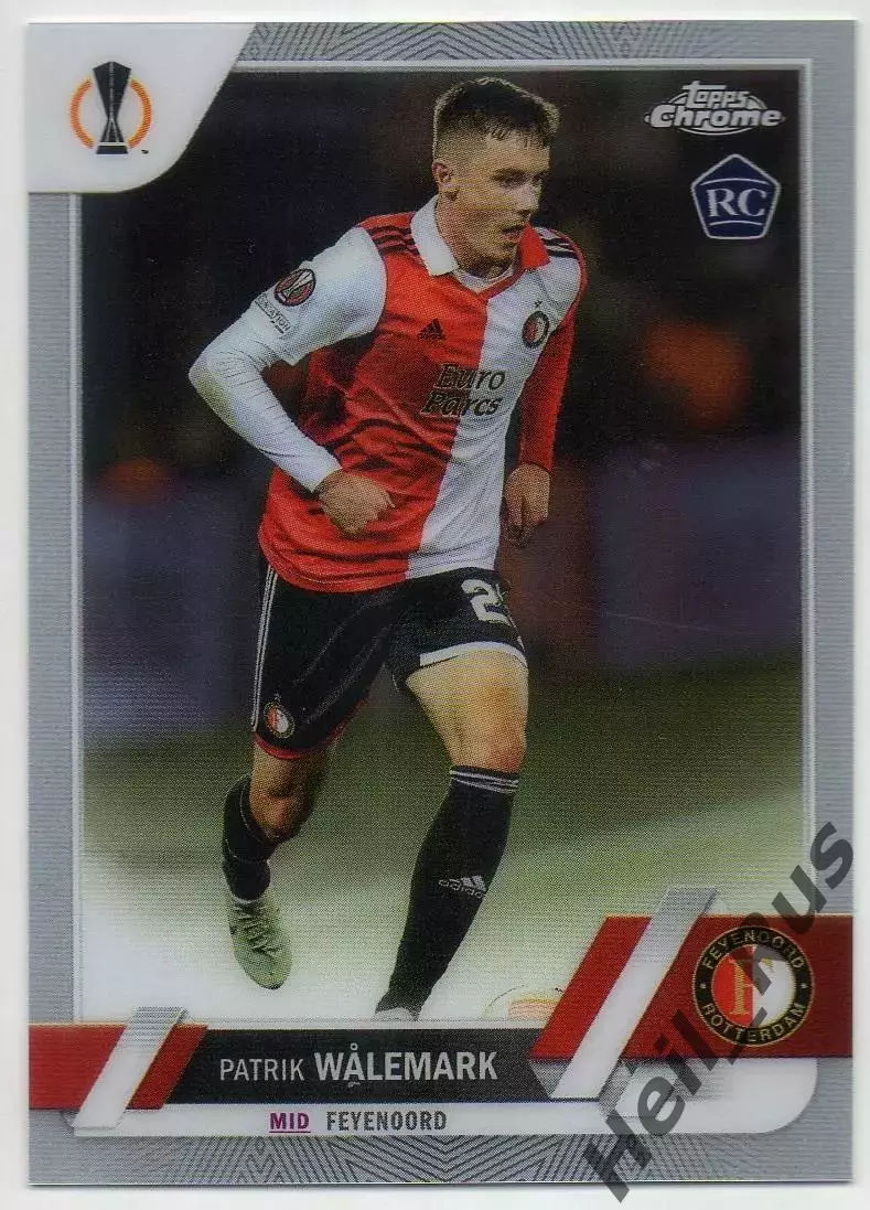 Футбол. Карточка Patrik Walemark/Патрик Волемарк (Фейеноорд) Лига Европы 2022/23