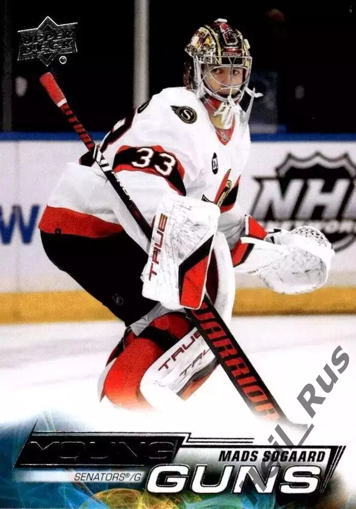 Хоккей. Карточка Mads Sogaard/Мадс Сегор Ottawa Senators/Оттава Сенаторз НХЛ/NHL