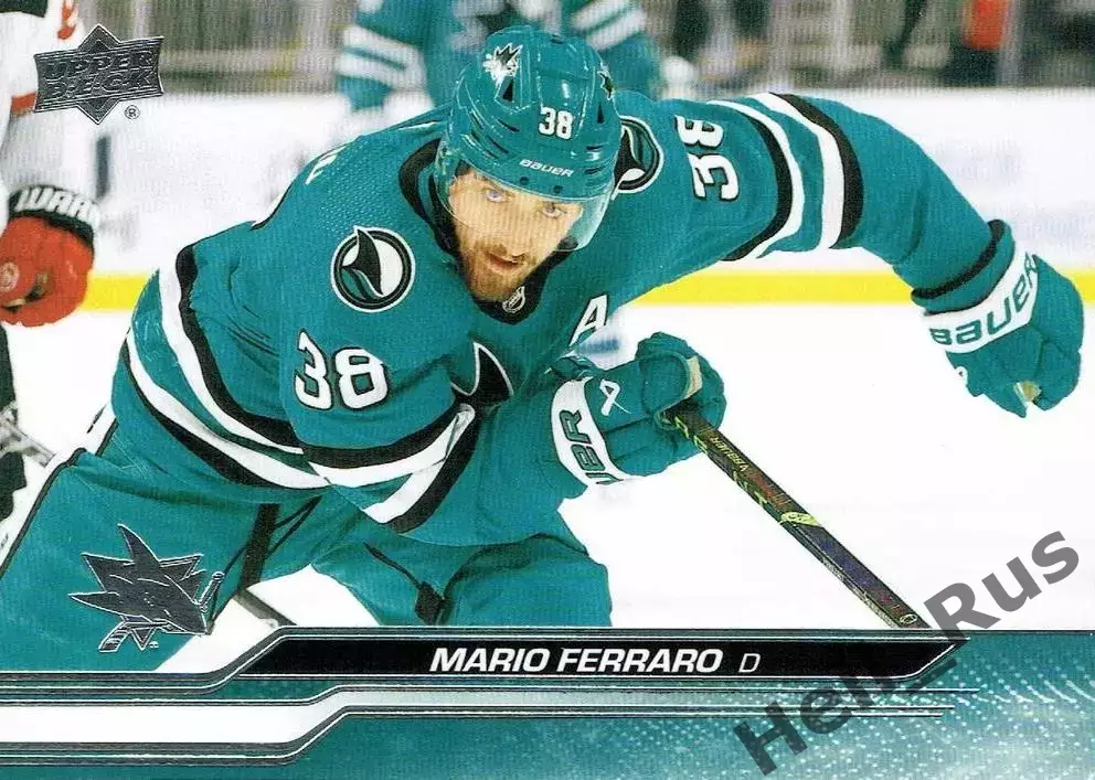 Карточка Mario Ferraro/Марио Ферраро (San Jose Sharks/Сан-Хосе Шаркс) НХЛ/NHL