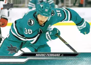 Карточка Mario Ferraro/Марио Ферраро (San Jose Sharks/Сан-Хосе Шаркс) НХЛ/NHL