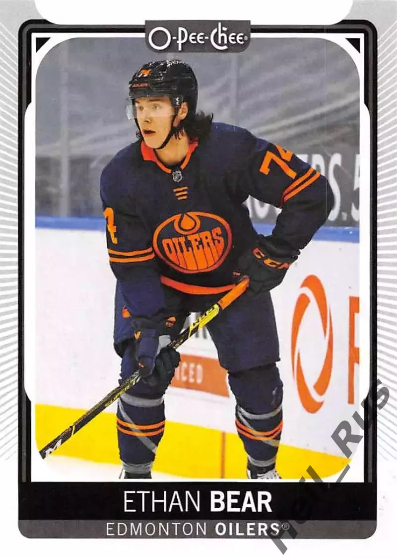 Хоккей. Карточка Ethan Bear/Итан Бир (Edmonton Oilers/Эдмонтон Ойлерз) НХЛ/NHL