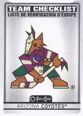 Хоккей. Карточка Чеклист Логотип/Эмблема Arizona Coyotes/Аризона Койотис НХЛ/NHL