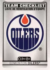 Хоккей. Карточка Чеклист Логотип/Эмблема Edmonton Oilers/Эдмонтон Ойлерз НХЛ/NHL