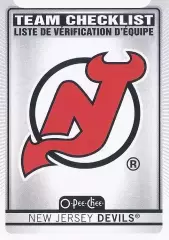 Карточка Чеклист Логотип/Эмблема New Jersey Devils/Нью-Джерси Девилз НХЛ/NHL