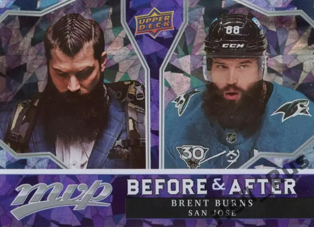 Хоккей; Карточка Brent Burns/Брент Бернс San Jose Sharks/Сан-Хосе Шаркс NHL/НХЛ