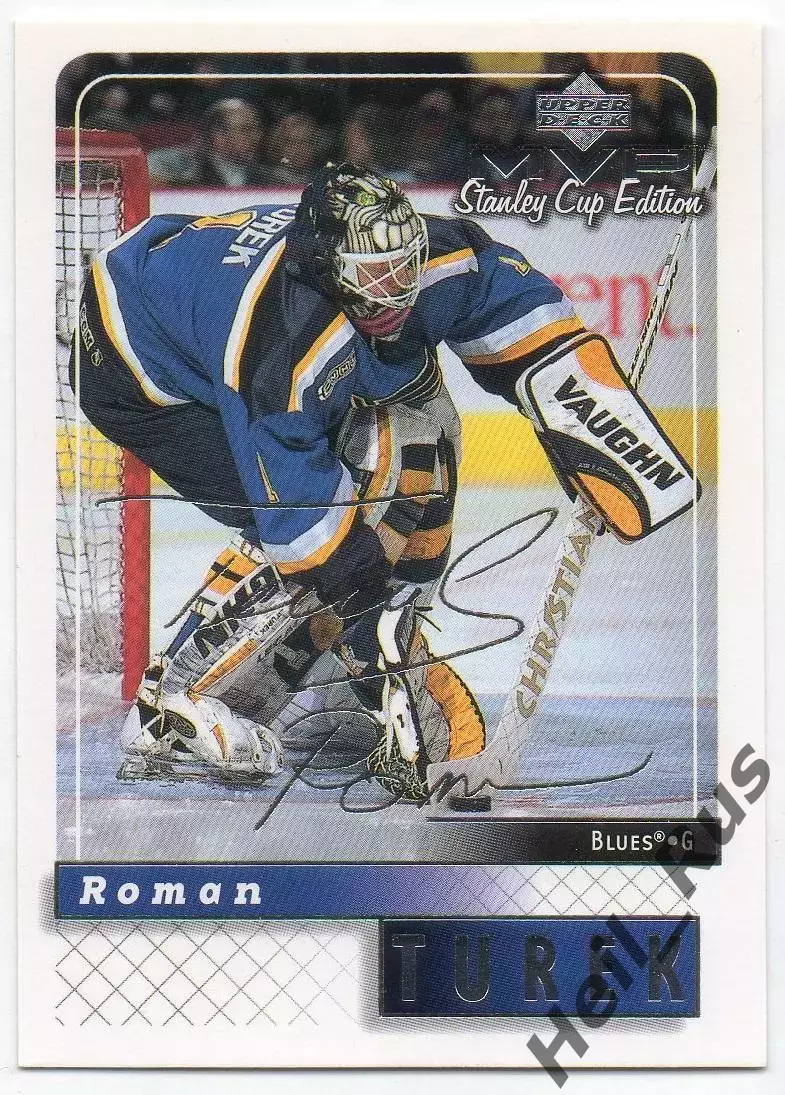 Хоккей Карточка Roman Turek/Роман Турек (St. Louis Blues/Сент-Луис Блюз) НХЛ/NHL