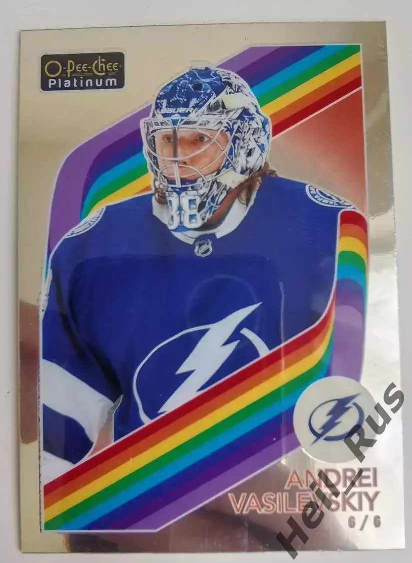Карточка Андрей Василевский (Тампа-Бэй Лайтнинг, Салават Юлаев Уфа) НХЛ/NHL КХЛ