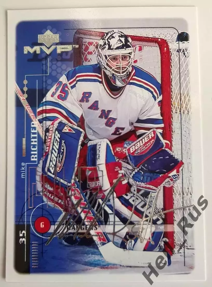 Карточка Mike Richter/Майк Рихтер (New York Rangers/Нью-Йорк Рейнджерс) НХЛ/NHL