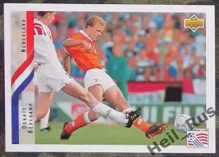 Футбол.Карточка Dennis Bergkamp/Деннис Бергкамп (Нидерланды) Чемпионат Мира 1994