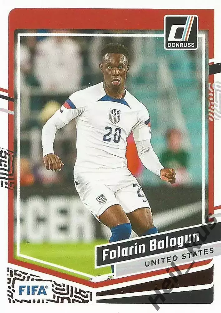Футбол. Карточка Folarin Balogun/Фоларин Балогун USA/США, Арсенал, Монако Panini