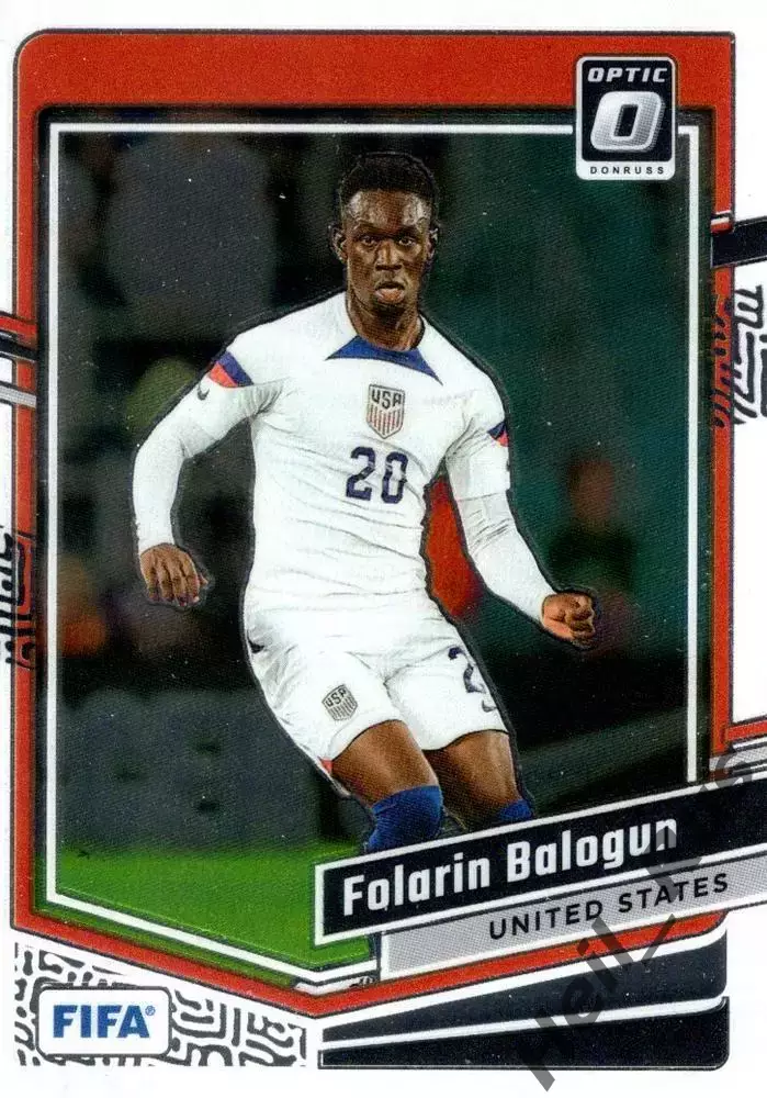 Футбол. Карточка Folarin Balogun/Фоларин Балогун USA/США, Арсенал, Монако Panini