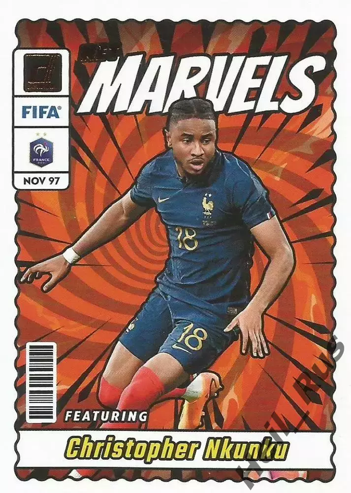 Карточка Кристофер Нкунку Франция, Челси/Пари Сен-Жермен/Милан/РБ Лейпциг Panini