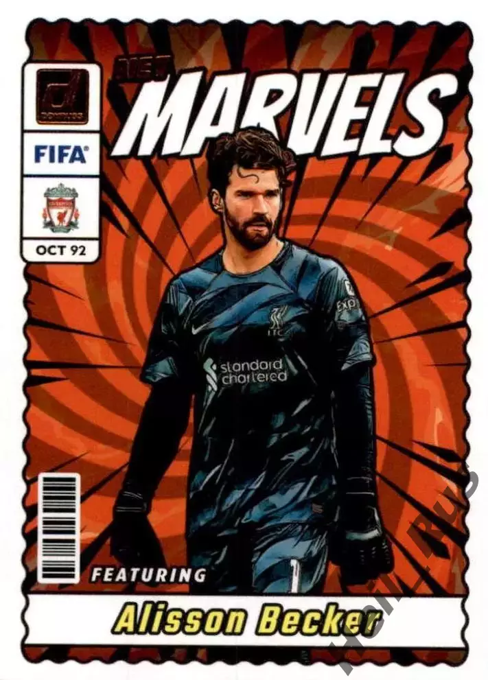 Футбол. Карточка Alisson Becker/Алиссон Бекер (Ливерпуль, Рома) Panini 2023-24