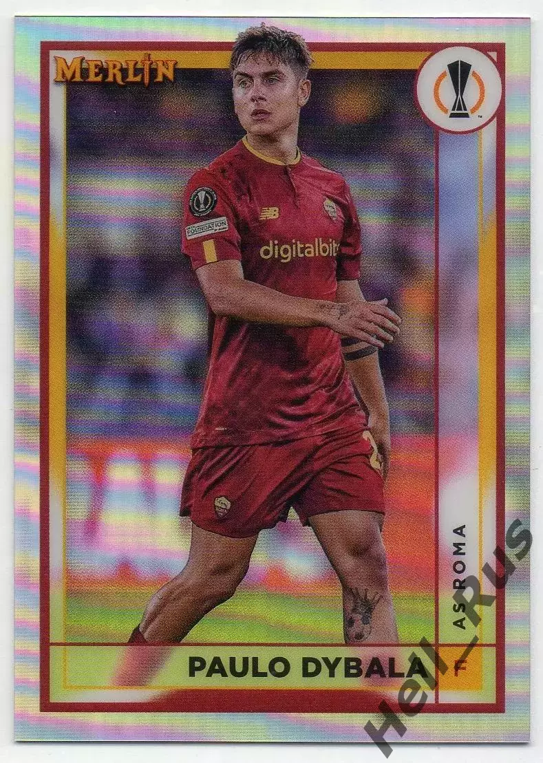 Футбол. Карточка Пауло Дибала (Рома, Ювентус, Палермо) Лига Европы 2022/23 TOPPS
