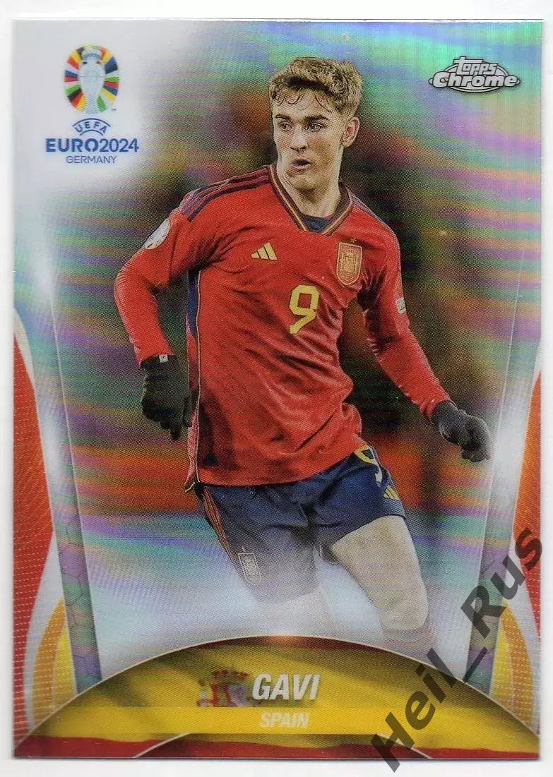 Футбол. Карточка Gavi/Гави Испания, FC Barcelona/Барселона Euro/Евро 2024 TOPPS