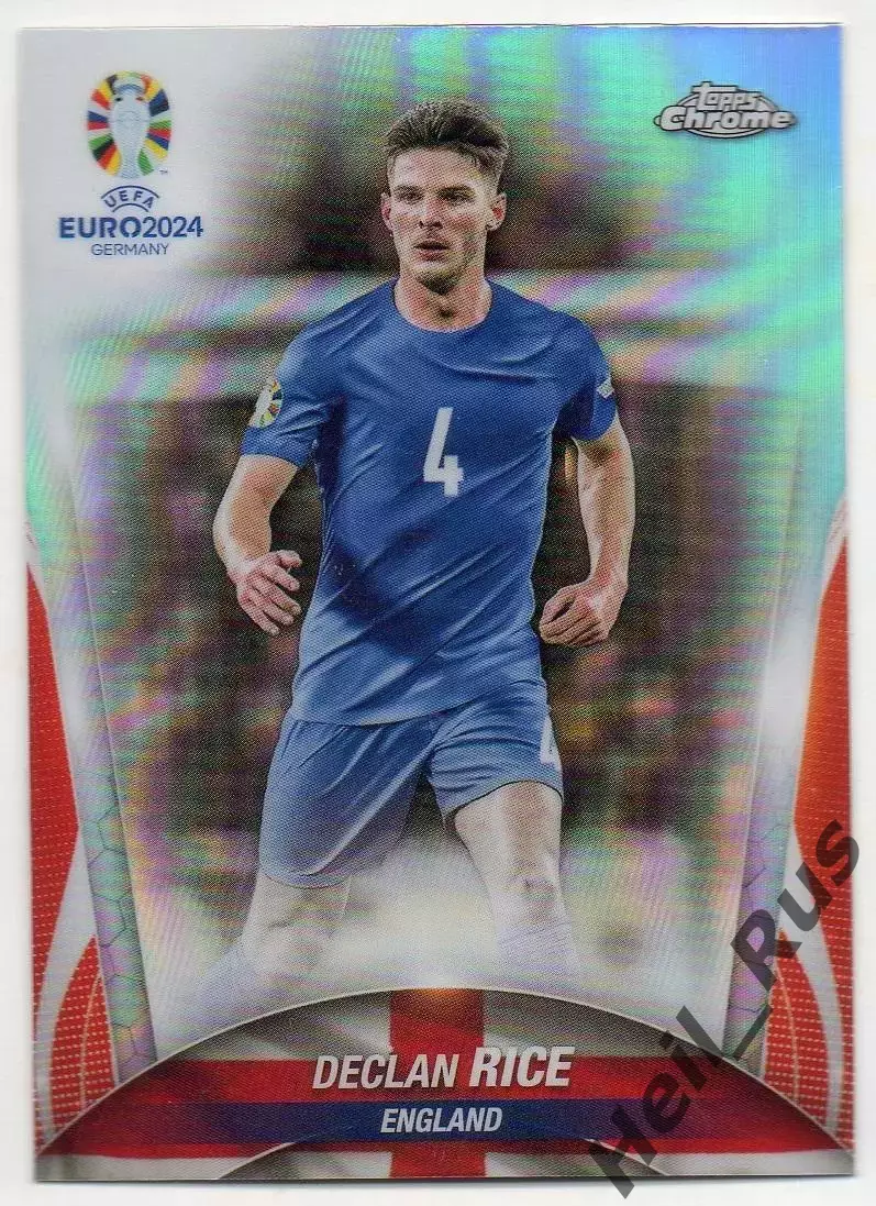Футбол; Карточка Деклан Райс (Англия, Арсенал, Вест Хэм Юнайтед) Евро/Euro 2024