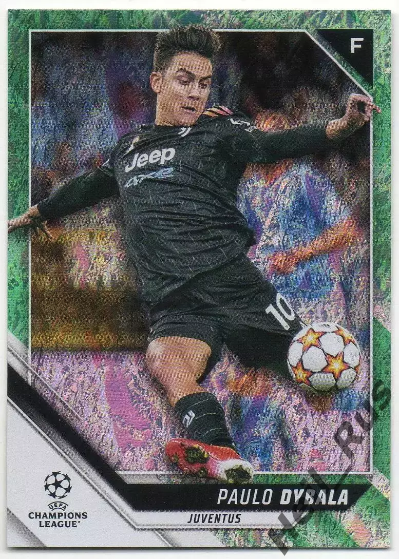 Футбол Карточка Пауло Дибала Ювентус, Палермо, Рома Лига Чемпионов 2021-22 TOPPS