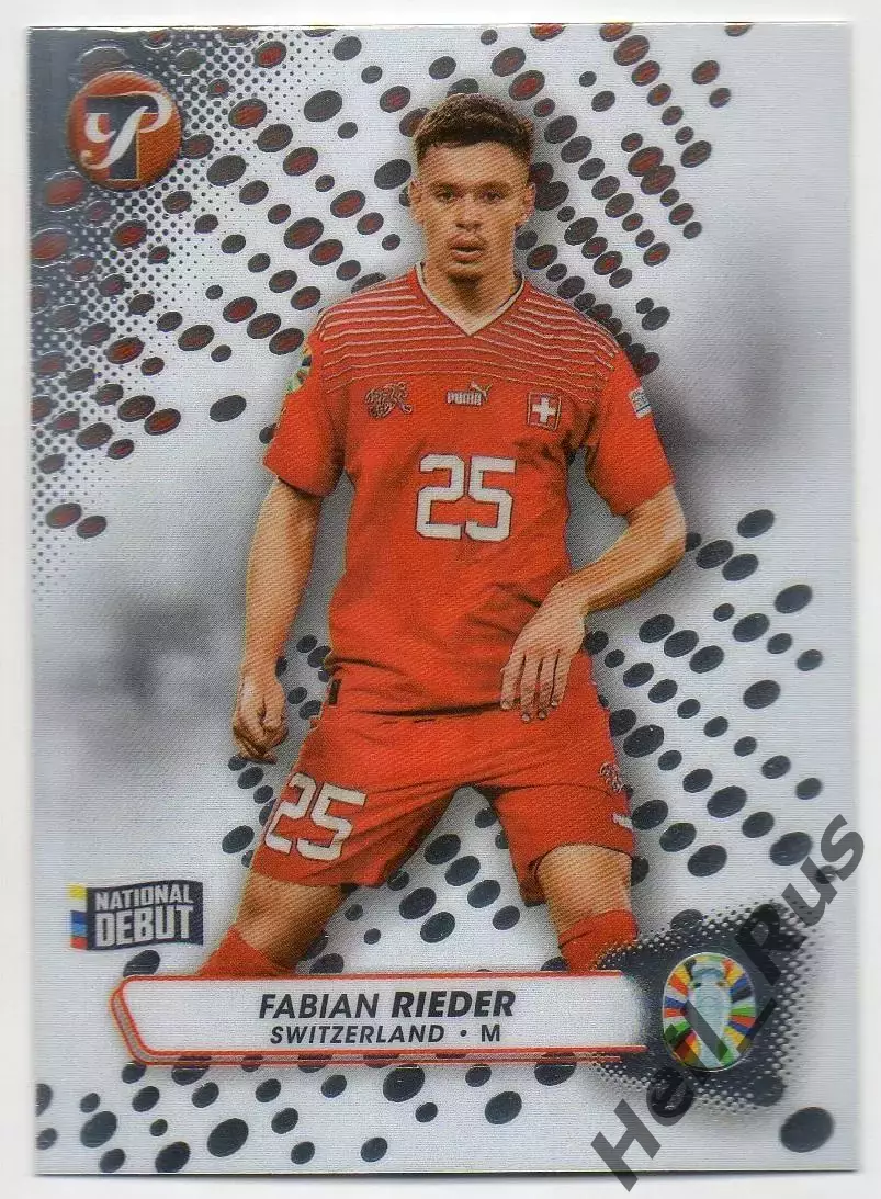 Карточка Фабиан Ридер (Швейцария, Аугсбург, Штутгарт, Ренн) Euro/Евро 2024 TOPPS