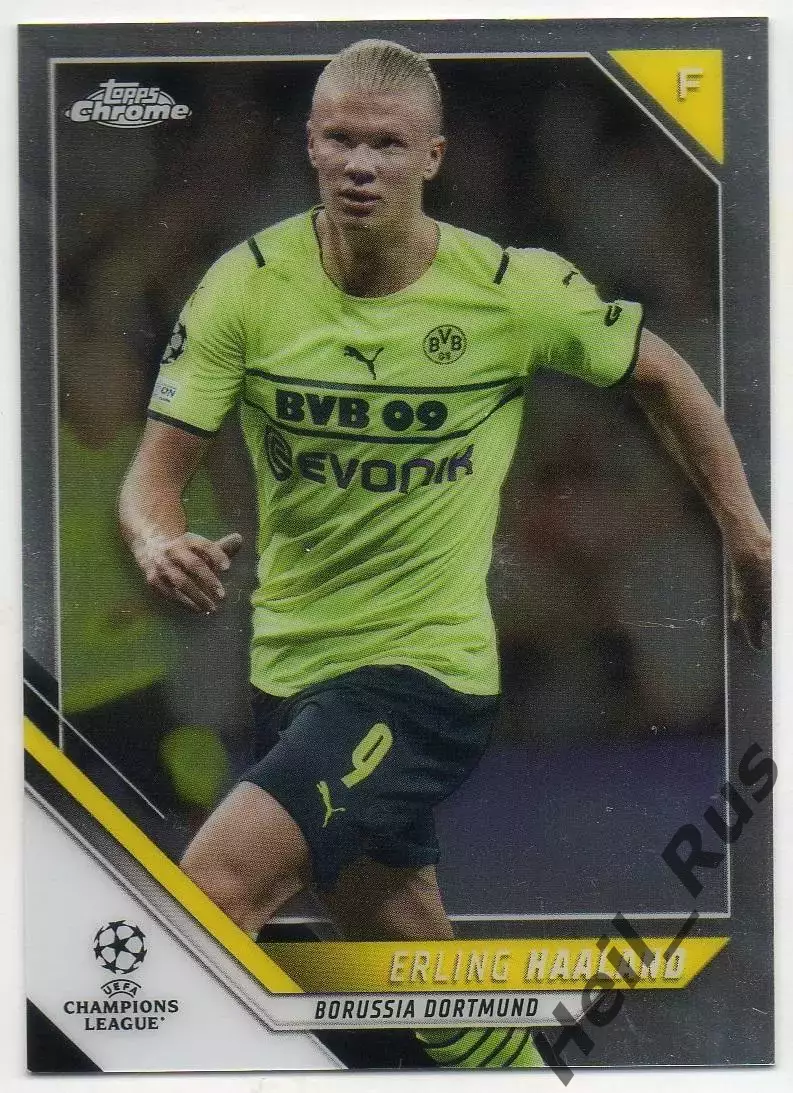 Карточка Эрлинг Холанн Боруссия Дортмунд, Манчестер Сити Лига Чемпионов 2021/22