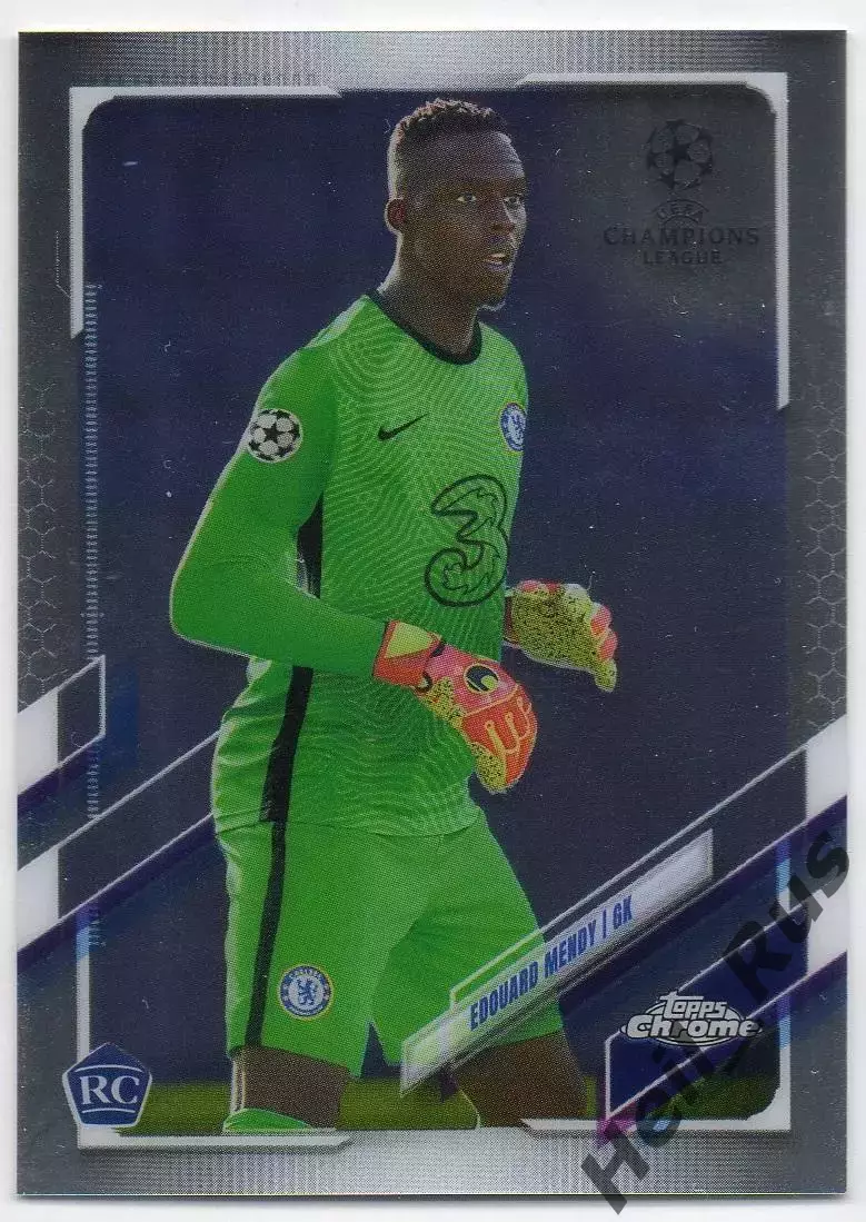 Футбол. Карточка Эдуар Менди (Челси, Ренн, Реймс) Лига Чемпионов 2020-21 TOPPS