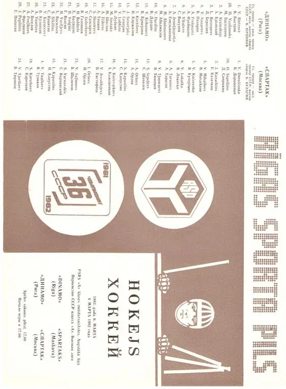 Динамо Рига - Спартак Москва - 6.03.1982