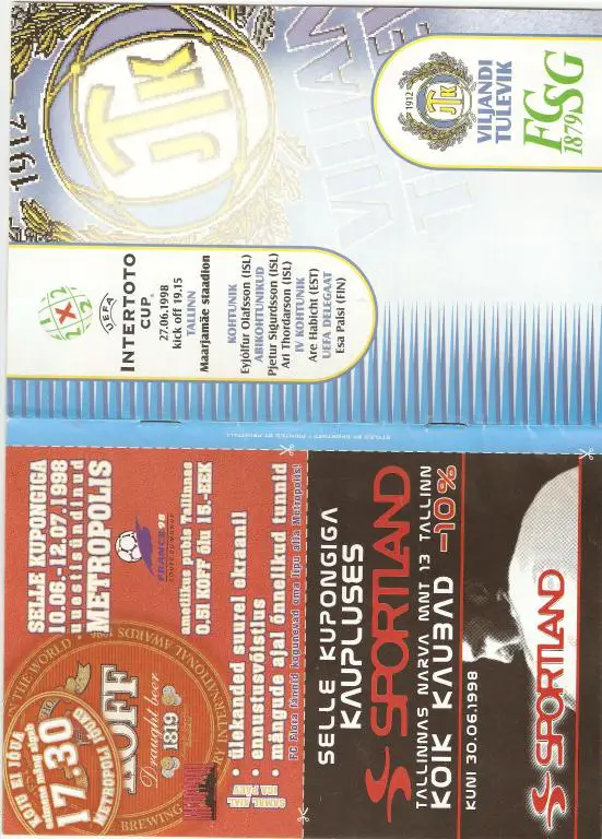 Тулевик Вильянди - Сент Галлен (Швейцария - 1998-99