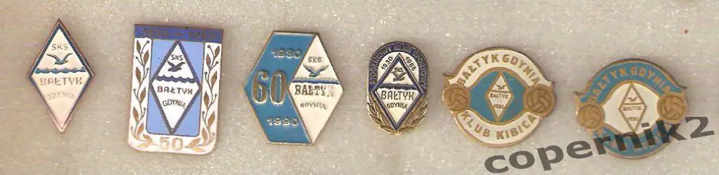СКС Балтик Гдыня (Польша) , офиц. знак, эмаль, (слева 2-й)