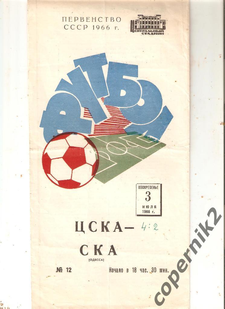 ЦСКА Москва - СКА Одесса - 1966