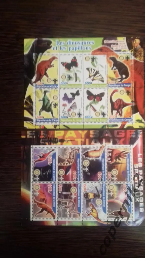 Конго. 2004. Фауна, Динозавры, Бабочки, Космос. 2 МЛ. Чистые.