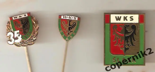 WKS Шлёнск Вроцлав - (Польша) на фото в середине (нач. 80-х)-эмаль